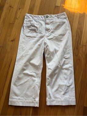 Maeve the Colette white wide leg pants